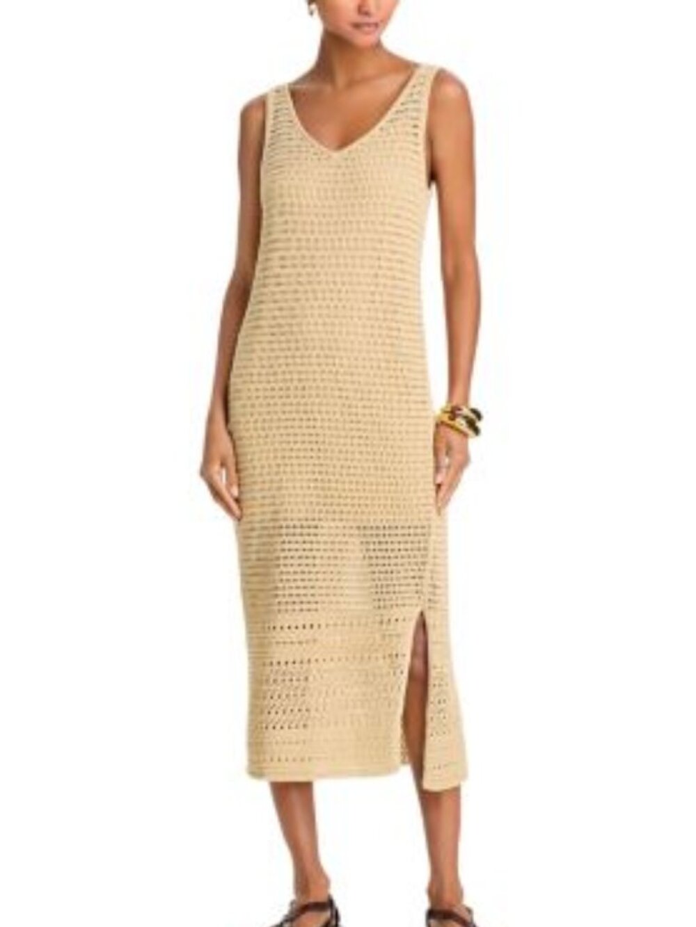 TOMMY BAHAMA Women's Cotton Crochet Midi Dress Natural NWT Size XL NWT